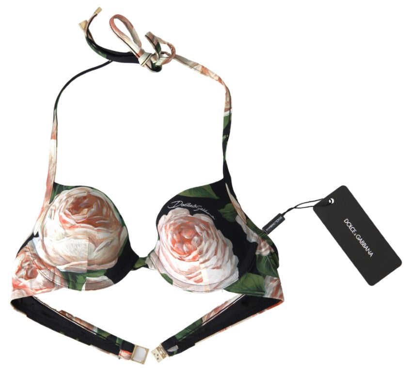 Dolce & gabbana floral elastic bikini top