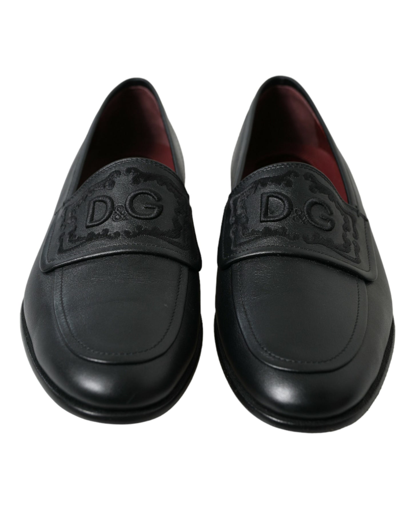 Dolce & gabbana black embroidered loafers
