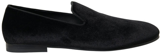 Dolce & gabbana velvet black loafers for men