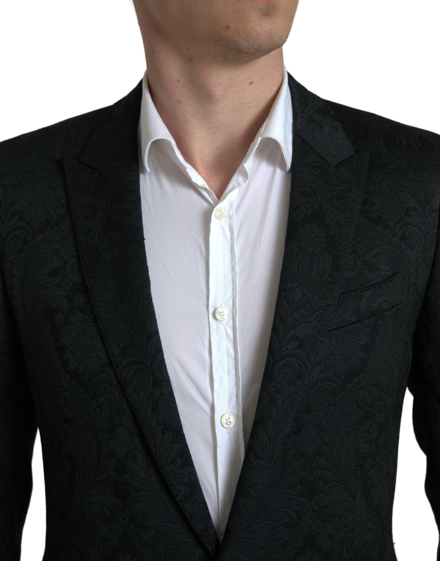 Dolce & gabbana slim fit black martini suit