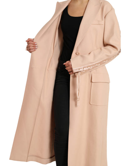 Dolce & gabbana beige single-breasted trench coat