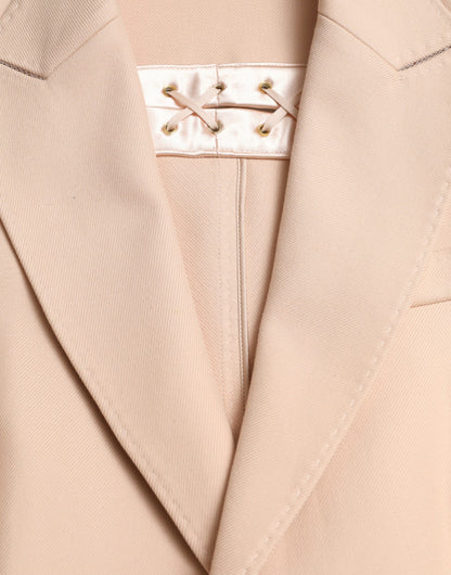 Dolce & gabbana beige single-breasted trench coat