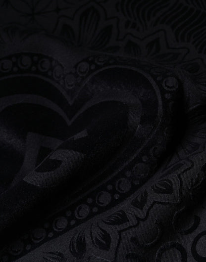Suéter tipo sudadera con cuello redondo y estampado negro de Dolce &amp; Gabbana