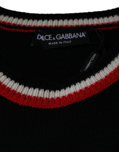 Suéter de cachemira negro con motivo del cerdo del año de Dolce &amp; Gabbana