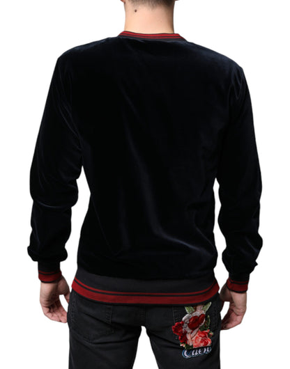 Suéter tipo sudadera con cuello redondo y estampado de jacquard multicolor de Dolce &amp; Gabbana