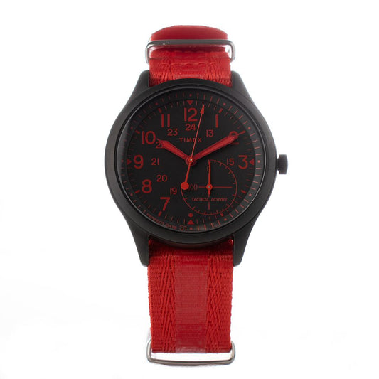 Reloj Timex de nailon rojo