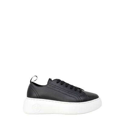 Armani Exchange Black Synthetic Leather Sneaker