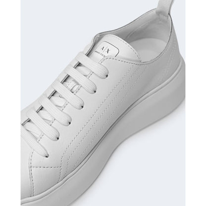 Armani Exchange White Leather Sneaker