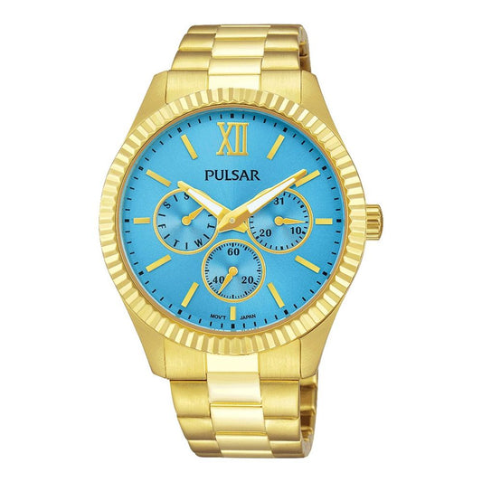 Reloj Pulsar de acero dorado