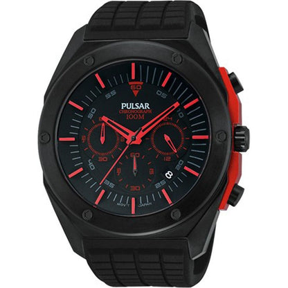 Reloj Pulsar de caucho negro