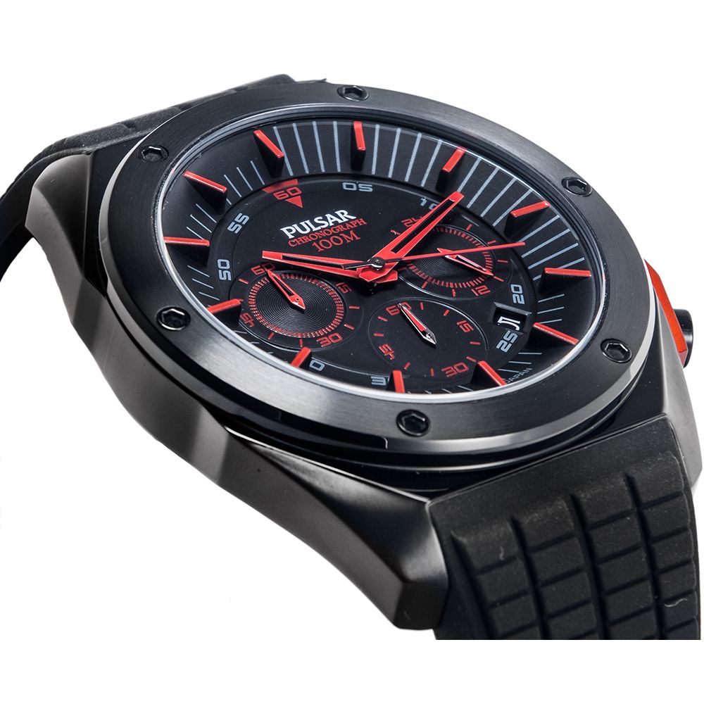 Reloj Pulsar de caucho negro