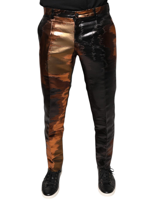 Pantalones ajustados de jacquard multicolor para hombre de Dolce &amp; Gabbana