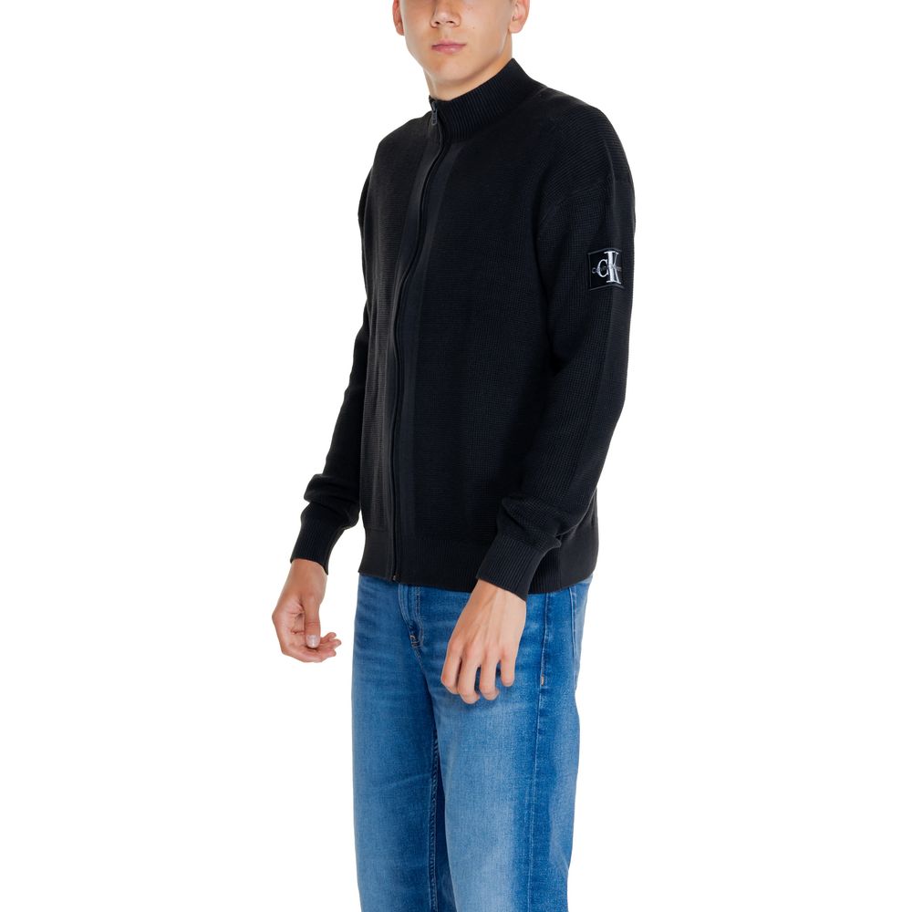 Cárdigan Rigenerato de algodón negro de Calvin Klein Jeans