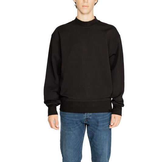 Pull Rigenerato en coton noir Calvin Klein Jeans