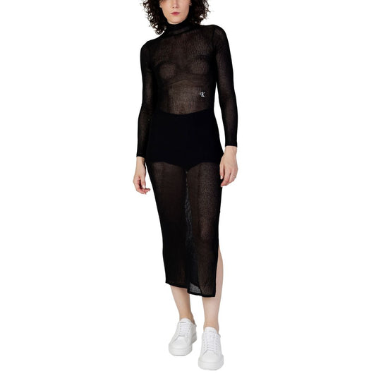 Vestido acrílico negro de Calvin Klein Jeans