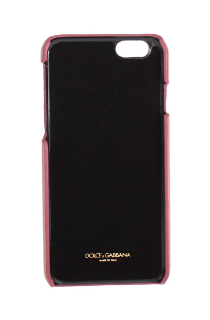 Housse de téléphone à ornement cœur en cuir rose Dolce &amp; gabbana