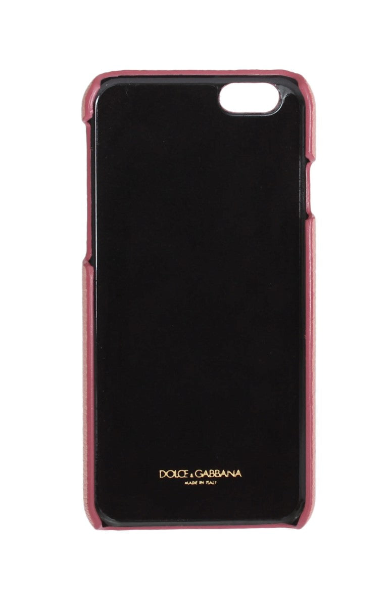 Étui pour iphone en cuir rose et cristal Dolce &amp; Gabbana