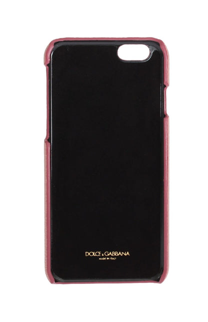 Étui pour iphone en cuir rose et cristal Dolce &amp; Gabbana