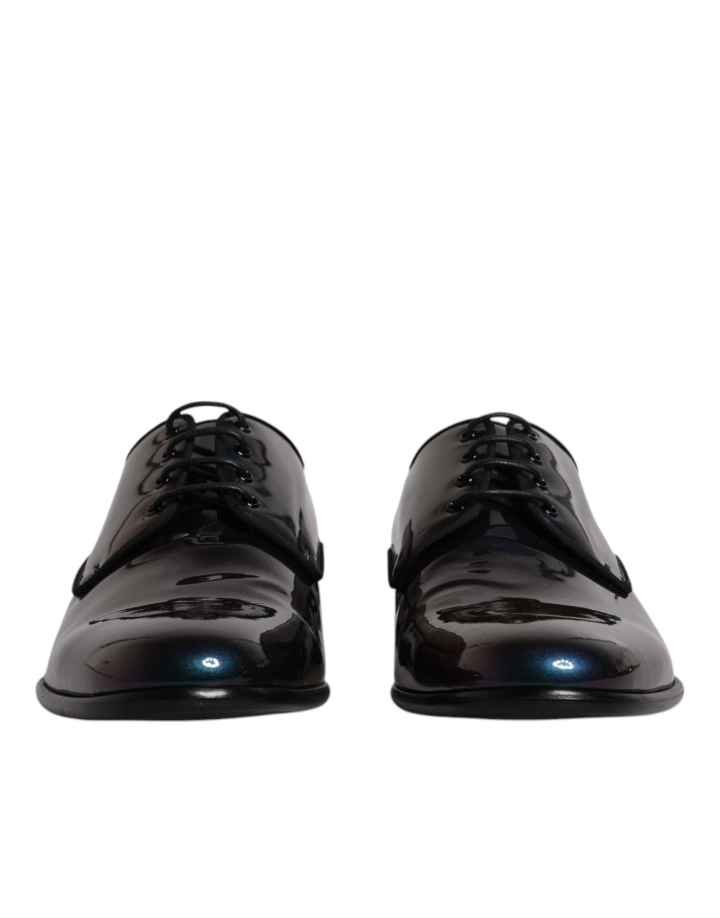 Chaussures habillées pour hommes en cuir verni Dolce &amp; Gabbana Peacock