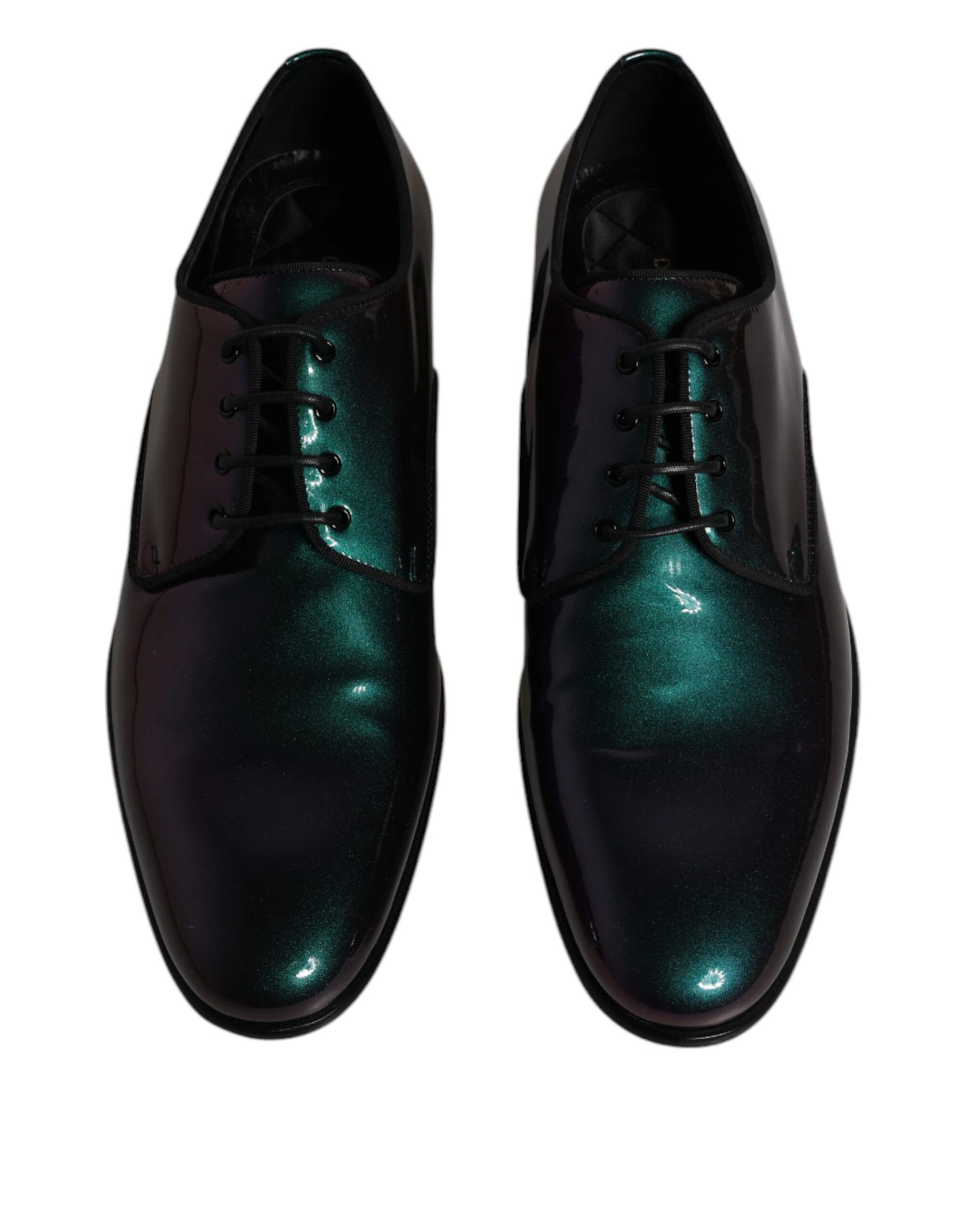 Chaussures habillées pour hommes en cuir verni Dolce &amp; Gabbana Peacock