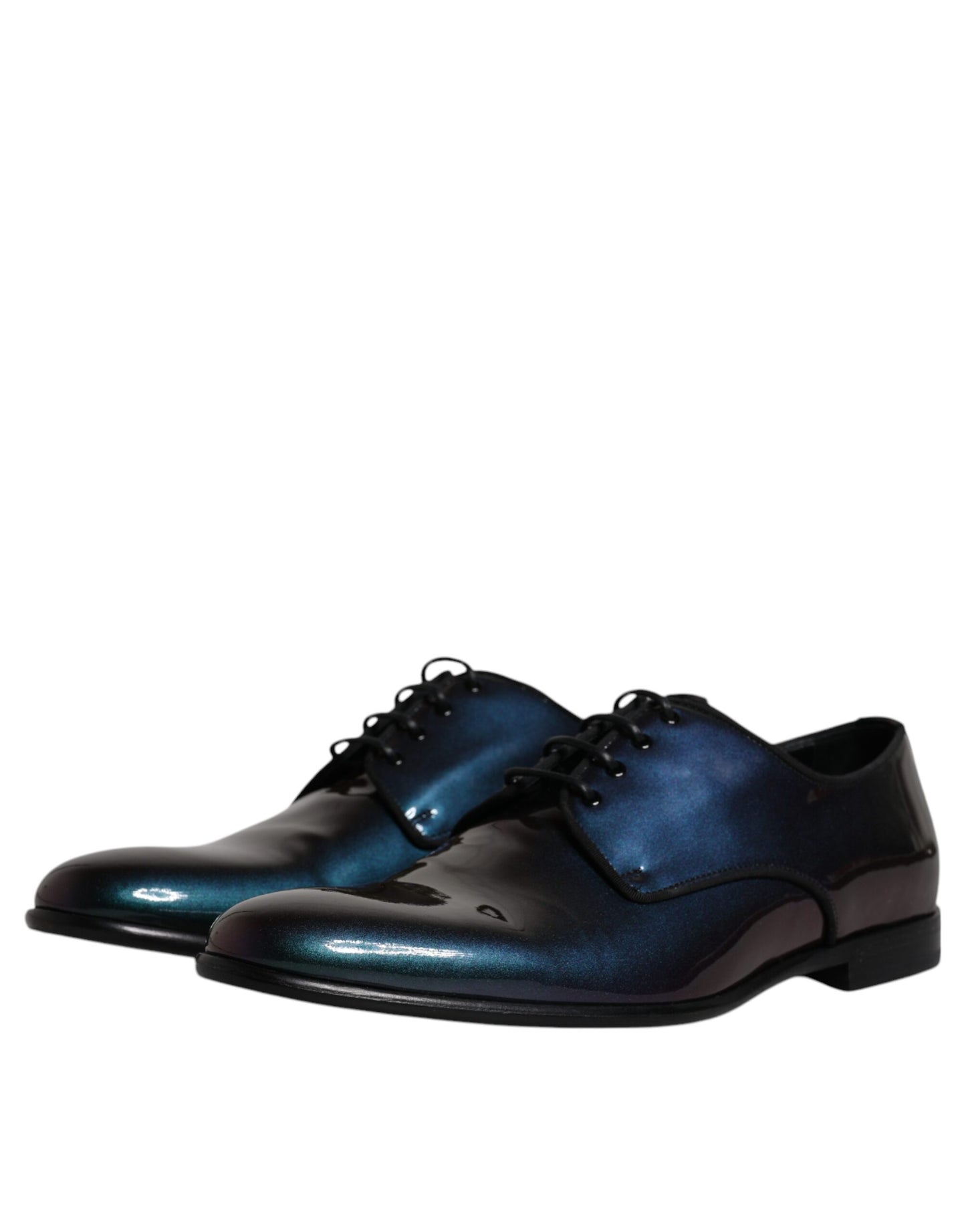 Chaussures habillées pour hommes en cuir verni Dolce &amp; Gabbana Peacock