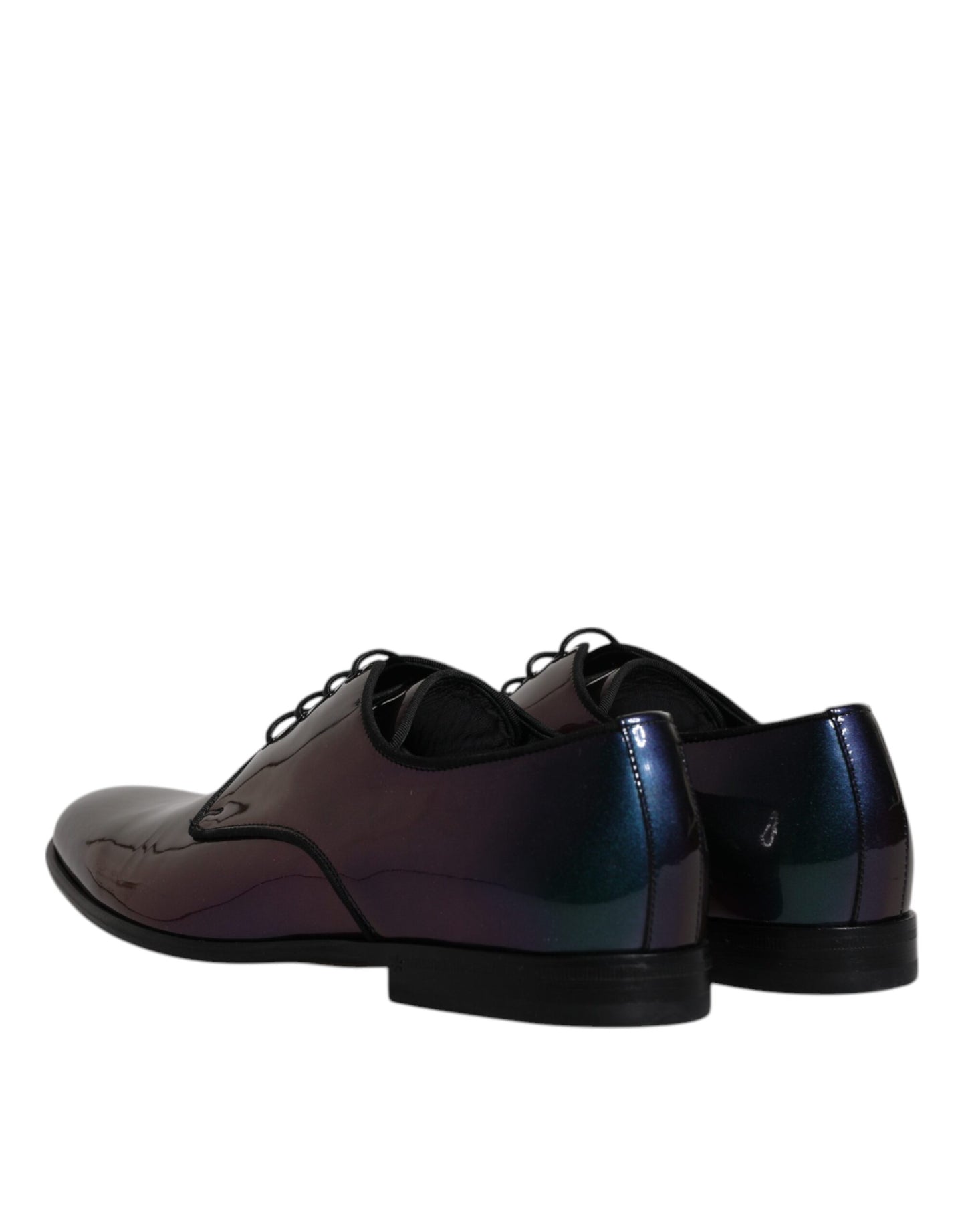 Chaussures habillées pour hommes en cuir verni Dolce &amp; Gabbana Peacock