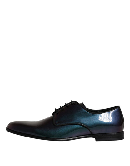Chaussures habillées pour hommes en cuir verni Dolce &amp; Gabbana Peacock