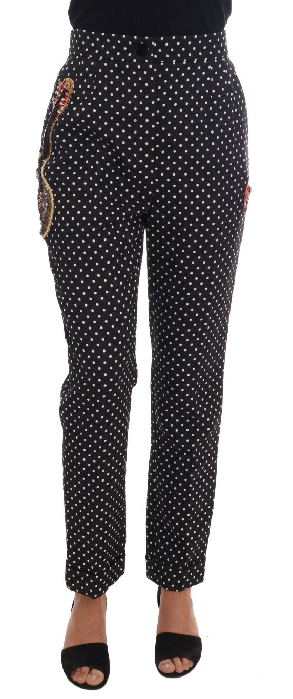 Dolce &amp; gabbana pantalon orné à pois