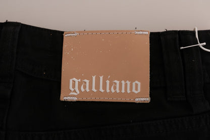 Jean en denim coupe classique noir John Galliano