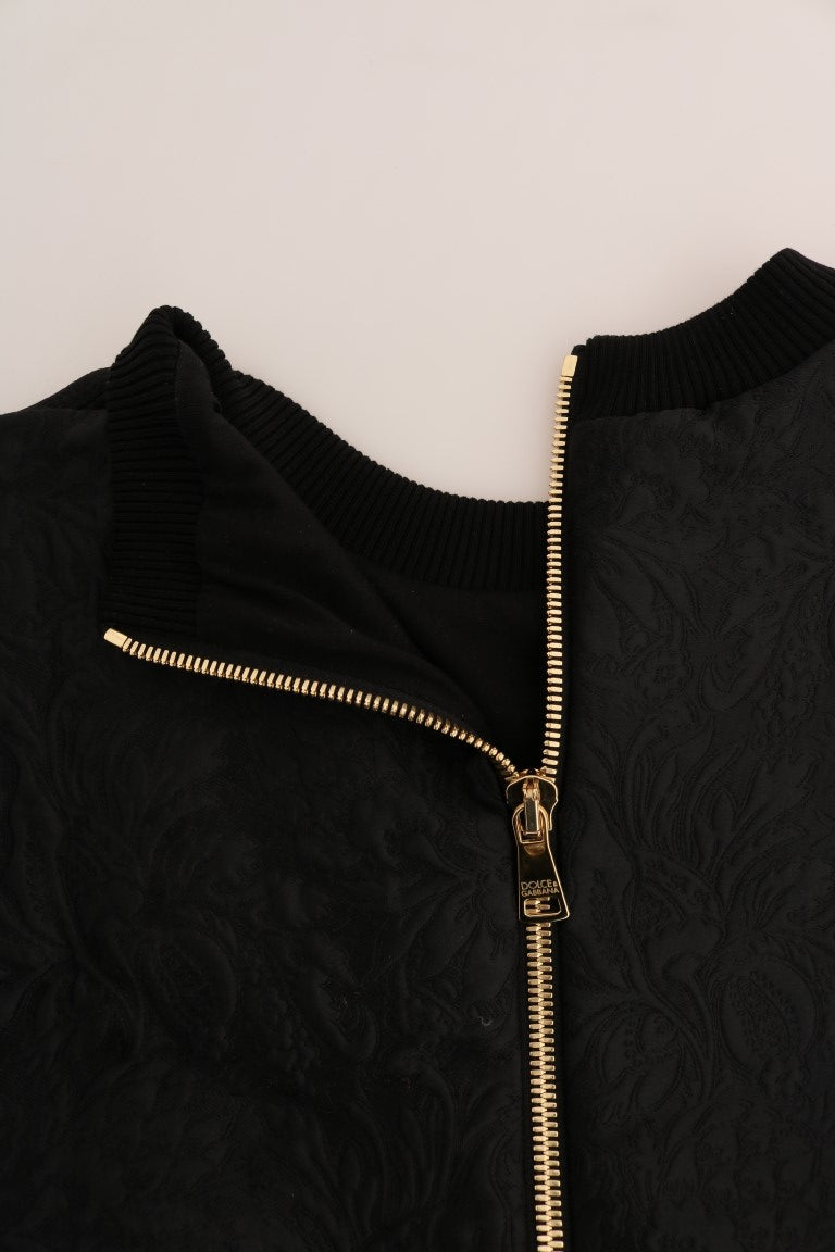 Dolce &amp; Gabbana - Pull noir orné de cristaux enchantés