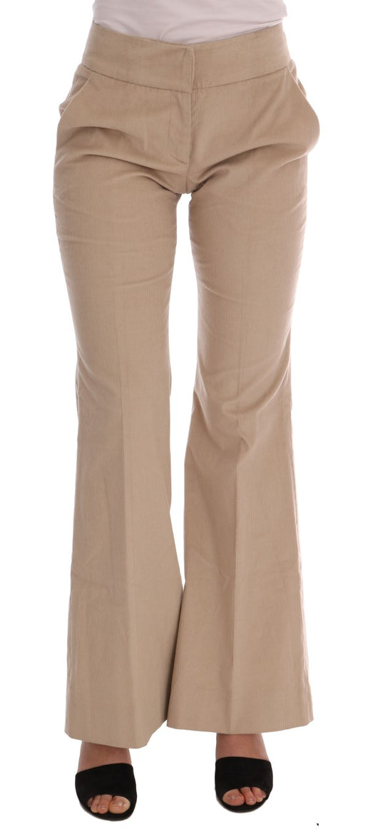 Ermanno scervino pantalon évasé bootcut beige