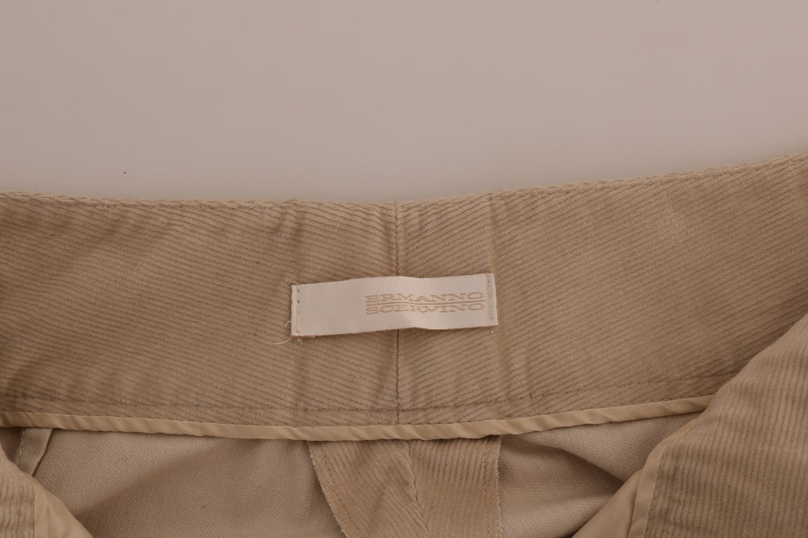 Ermanno scervino pantalon évasé bootcut beige