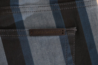 Dolce &amp; Gabbana - Jean girly slim à rayures bleues