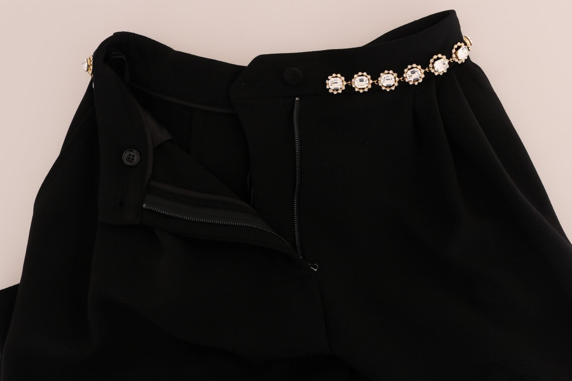 Dolce &amp; gabbana pantalon cheville taille haute avec détails dorés