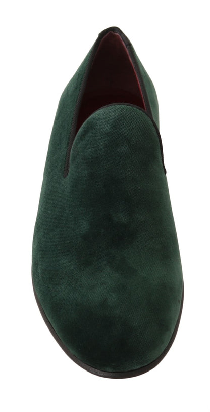 Mocassins à enfiler en daim vert Dolce &amp; gabbana