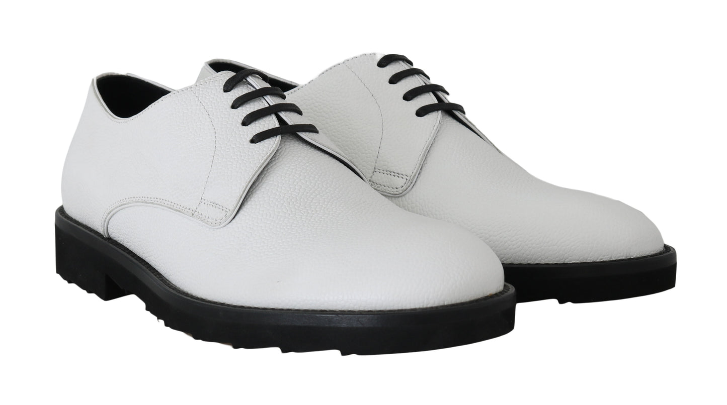 Chaussures formelles en cuir blanches Dolce &amp; Gabbana