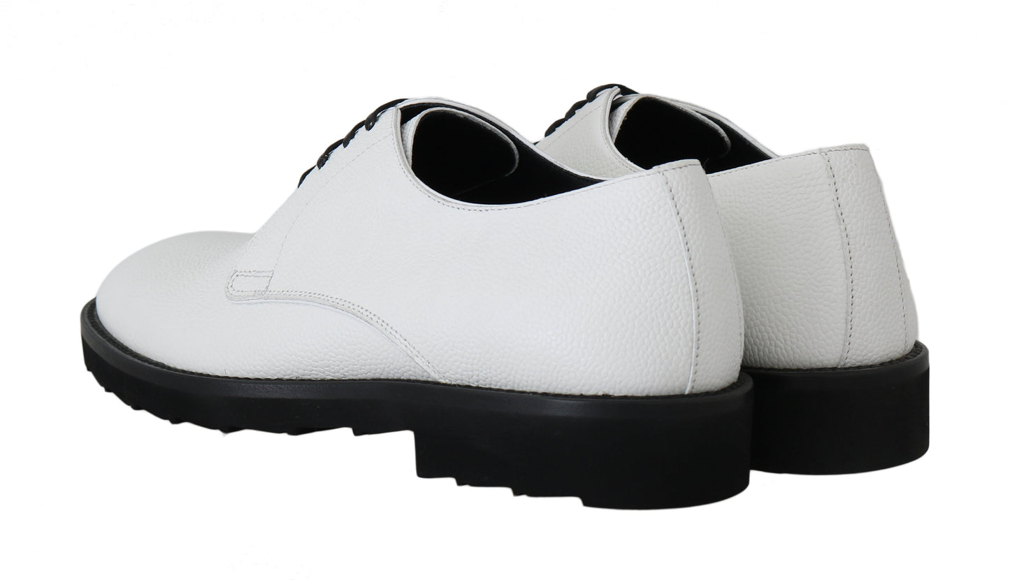 Chaussures formelles en cuir blanches Dolce &amp; Gabbana