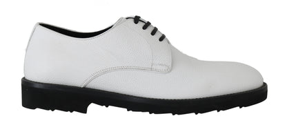 Chaussures formelles en cuir blanches Dolce &amp; Gabbana