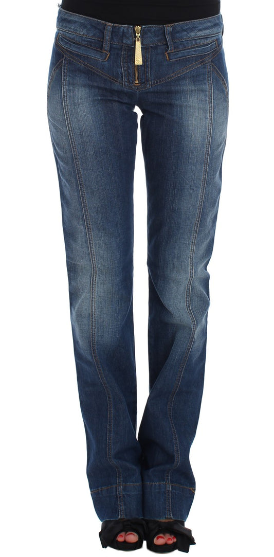 Cavalli - Jean bootcut bleu délavé