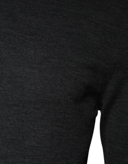 Suéter de cuello alto de punto de lana gris de Dolce &amp; Gabbana
