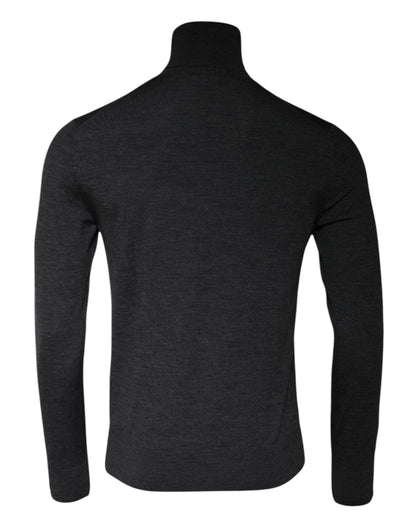 Suéter de cuello alto de punto de lana gris de Dolce &amp; Gabbana