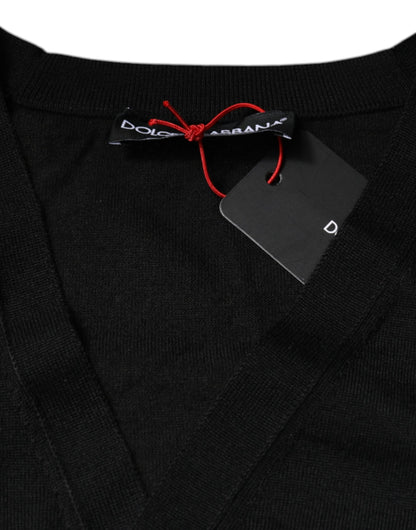 Dolce &amp; Gabbana Suéter tipo cárdigan con botones de cachemir negro