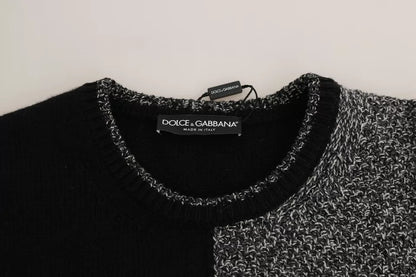 Suéter de punto de lana de cachemira con mono KING Knight multicolor de Dolce &amp; Gabbana