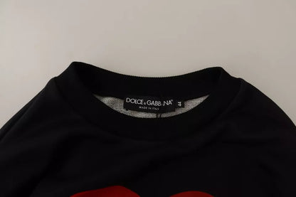 Sudadera con capucha y estampado de Cupido en color negro de Dolce &amp; Gabbana