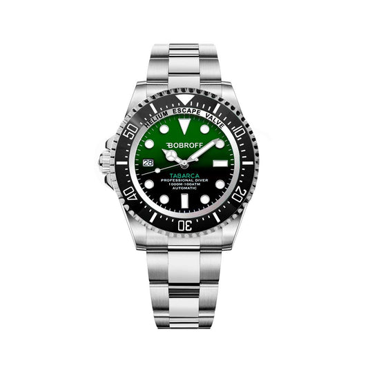 Reloj Bobroff de acero inoxidable plateado