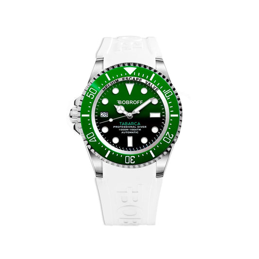 Reloj Bobroff de caucho blanco