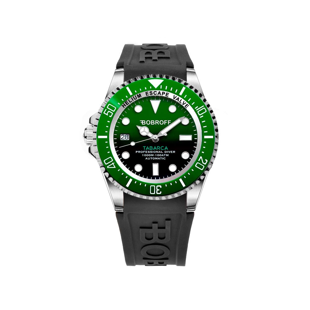 Reloj Bobroff de caucho negro