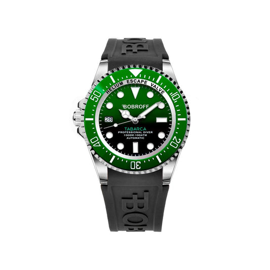 Reloj Bobroff de caucho negro