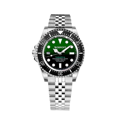 Reloj Bobroff de acero inoxidable plateado