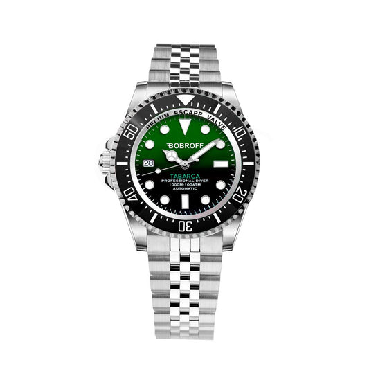 Reloj Bobroff de acero inoxidable plateado
